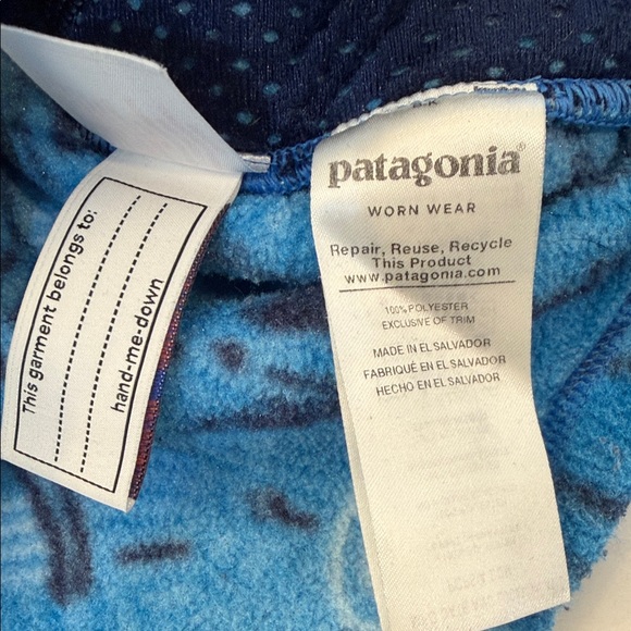 Patagonia Kids Synchilla Blue Fleece Jacket Size 4T - Picture 5 of 6